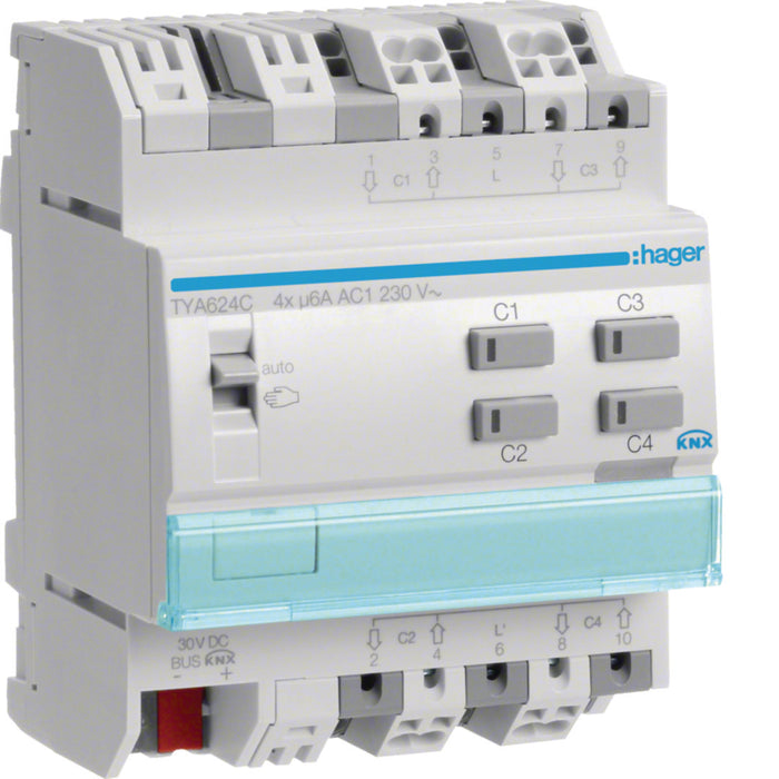 Hager Output Device For 4 Shutters/Blinds230V~