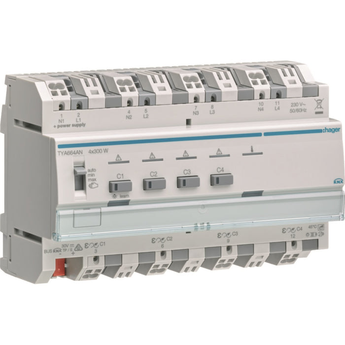 Hager Dimmer 4 Channels 300W Syst Paral