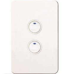 Hager Silhouette Tactile Swtch KNX 2Gang Led White