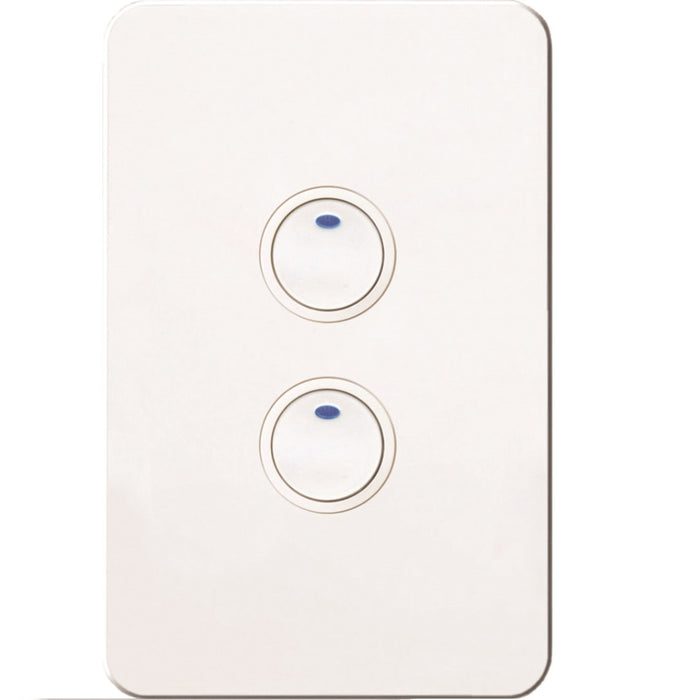Hager Silhouette Tactile Swtch KNX 2Gang Led White