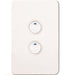 Hager Silhouette Tactile Swtch KNX 2Gang Led White