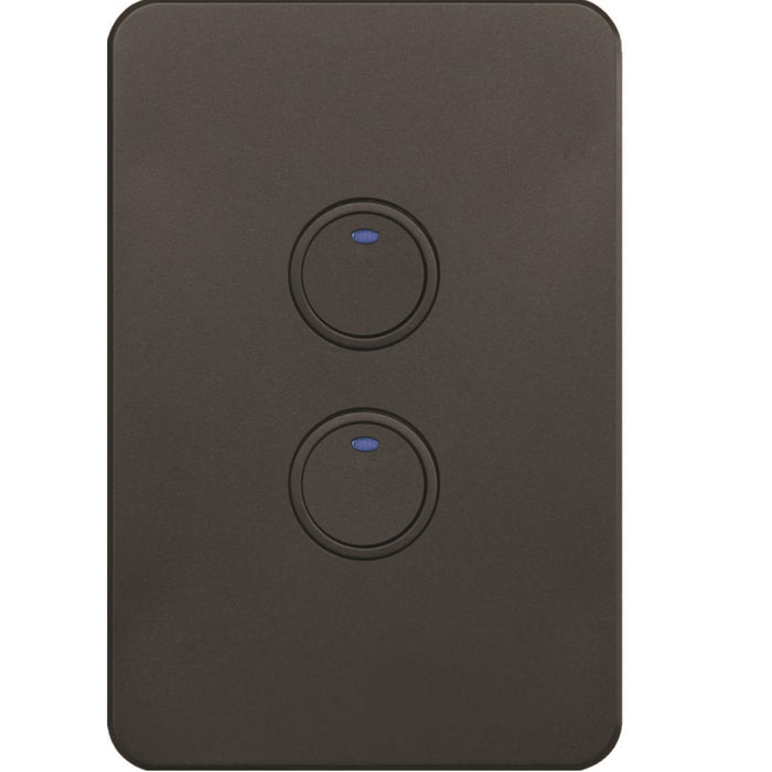 Hager Silhouette Tactile Swtch KNX 2Gang Led Matt Black