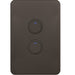 Hager Silhouette Tactile Swtch KNX 2Gang Led Matt Black
