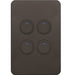 Hager Silhouette Tactile Swtch KNX 4Gang Led Matt Black