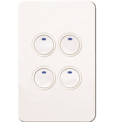 Hager Silhouette Tactile Swtch KNX 4Gang Led White