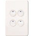 Hager Silhouette Tactile Swtch KNX 4Gang Led White