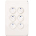 Hager Silhouette Tactile Swtch KNX 6Gang Led White