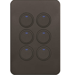 Hager Silhouette Tactile Swtch KNX 6Gang Led Matt Black