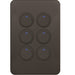 Hager Silhouette Tactile Swtch KNX 6Gang Led Matt Black