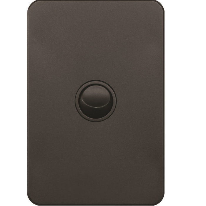 Hager Silhouette 1G Lp Switch Vertical Matt Black