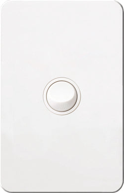 Hager Silhouette 1G Lp Switch Vertical Matt White