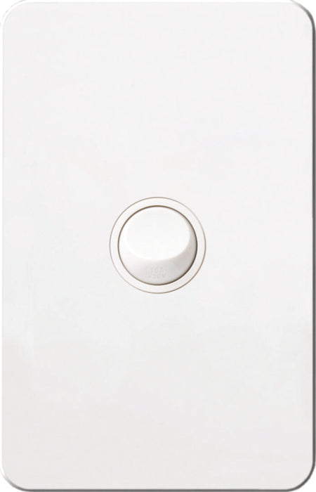 Hager Silhouette 1G Lp Switch Vertical Matt White