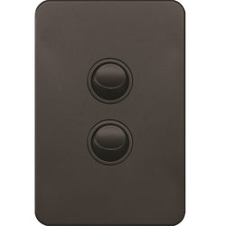 Hager Silhouette 2G Lp Switch Vertical Matt Black