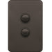Hager Silhouette 2G Lp Switch Vertical Matt Black