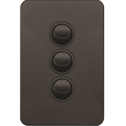 Hager Silhouette 3G Lp Switch Vertical Matt Black