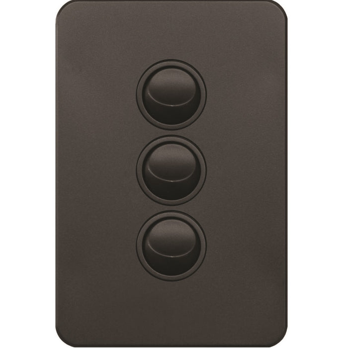 Hager Silhouette 3G Lp Switch Vertical Matt Black