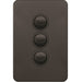 Hager Silhouette 3G Lp Switch Vertical Matt Black