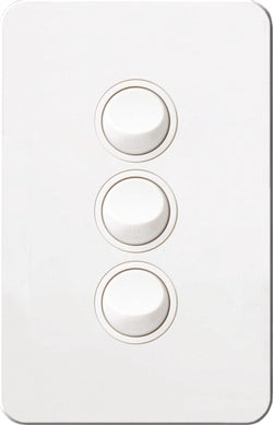 Hager Silhouette 3G Lp Switch Vertical Matt White