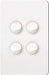 Hager Silhouette 4G Lp Switch Vertical Matt White