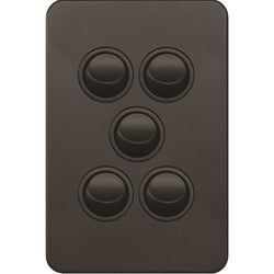 Hager Silhouette 5G Lp Switch Vertical Matt Black