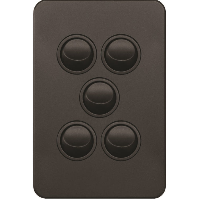 Hager Silhouette 5G Lp Switch Vertical Matt Black