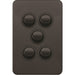 Hager Silhouette 5G Lp Switch Vertical Matt Black