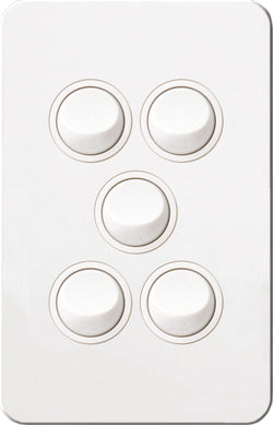 Hager Silhouette 5G Lp Switch Vertical Matt White