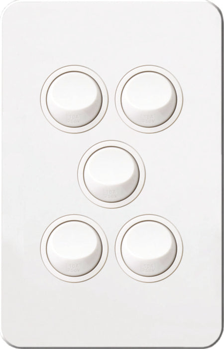 Hager Silhouette 5G Lp Switch Vertical Matt White