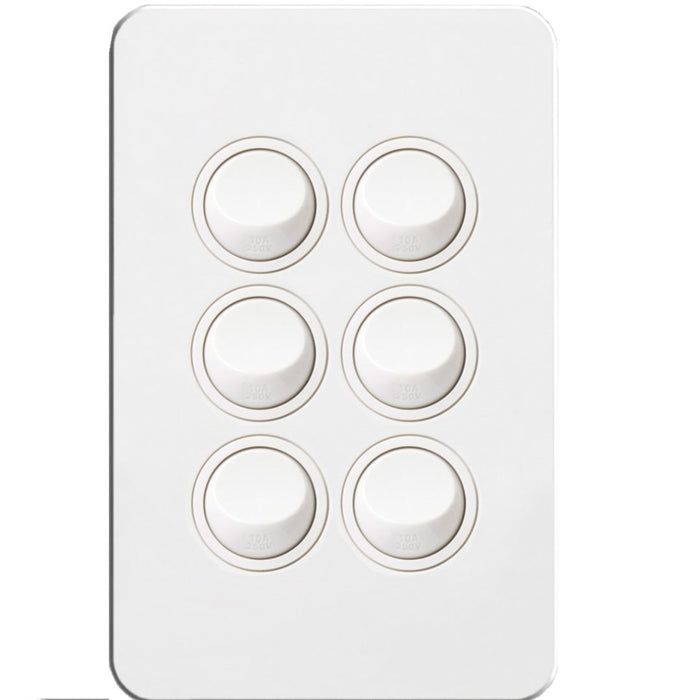 Hager Silhouette 6G Lp Switch Vertical