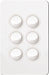 Hager Silhouette 6G Lp Switch Vertical Matt White