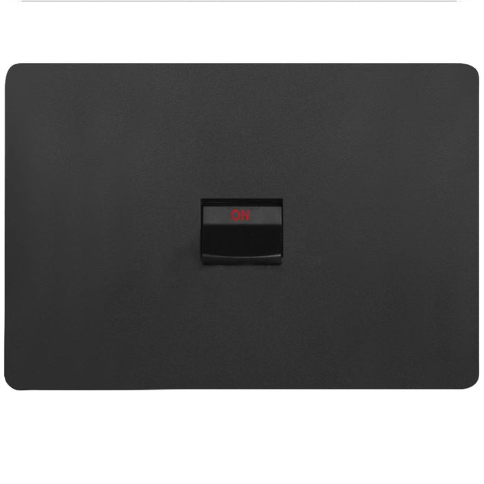 Hager Allure Cooker Switch 40A Double Pole Horizontal Matt Black