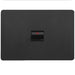 Hager Allure Cooker Switch 40A Double Pole Horizontal Matt Black