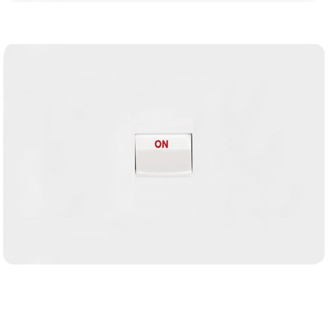 Hager Allure Cooker Switch 40A Double Pole Horizontal Matt White ...