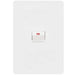 Hager Allure Cooker Switch 40A Double Pole Vertical Matt White