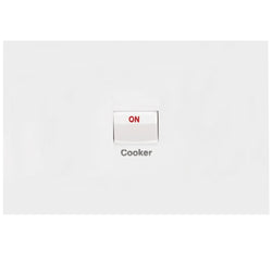 Hager Finesse Cooker Switch 40A Double Pole Horizontal