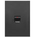 Hager Finesse Cooker Switch 40A Double Pole Vertical Matt Black