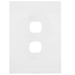 Hager Finesse 2 Gang Hybrid Matt White