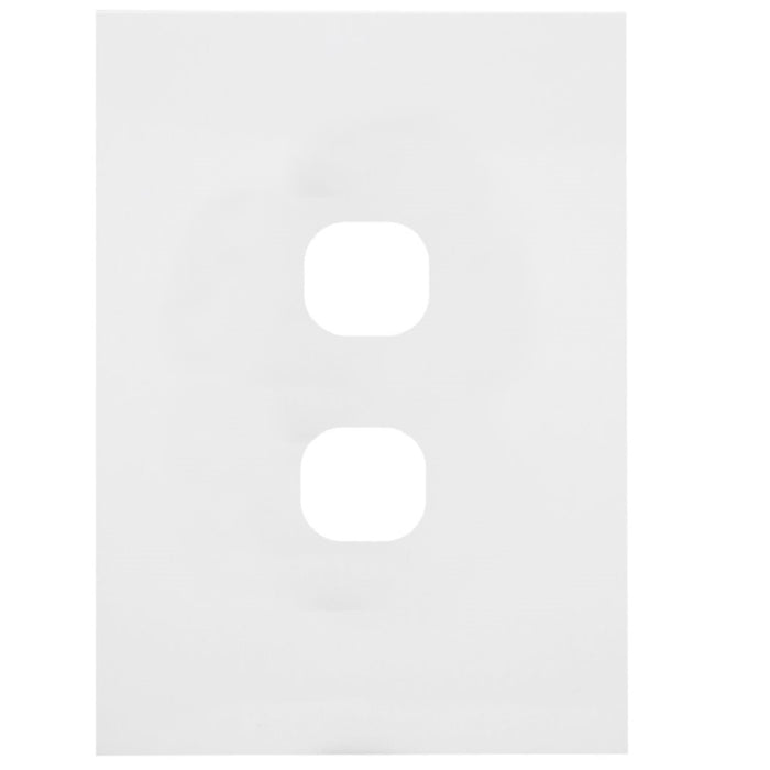 Hager Finesse 2 Gang Hybrid Matt White