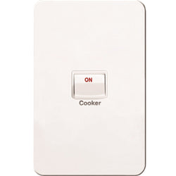 Hager Silhouette 40A 2 Pole Cooker Switch