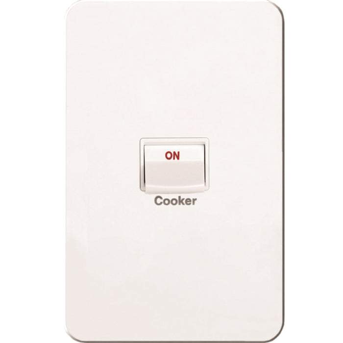 Hager Silhouette 40A 2 Pole Cooker Switch