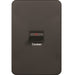 Hager Silhouette 40A 2 Pole Cooker Switch Matt Black