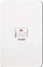 Hager Silhouette 40A 2 Pole Cooker Switch Matt White