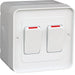 Hager Weatherproof 2G 16A Switch