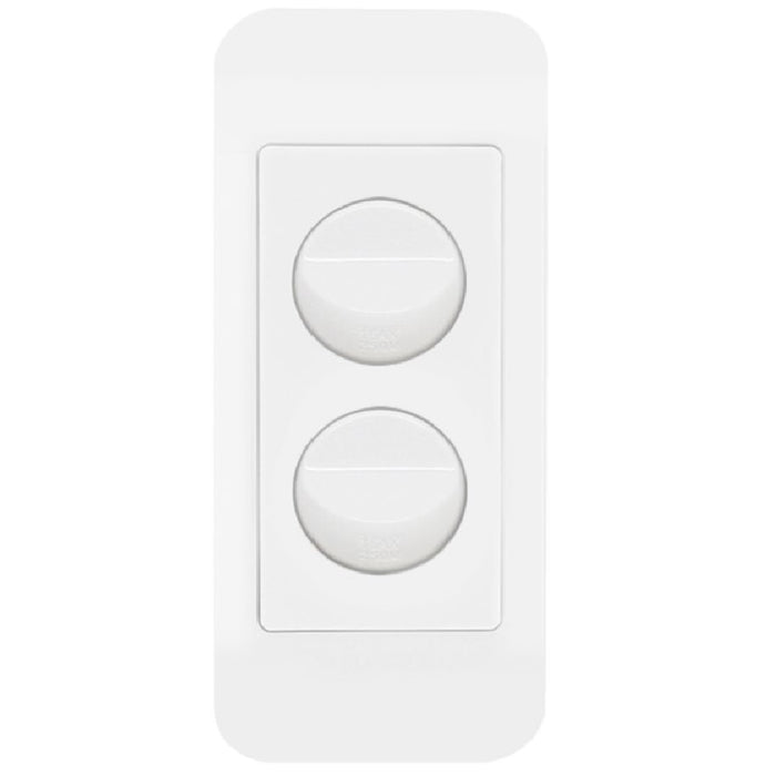 Hager Allure Architrave 2 Gang Matt White