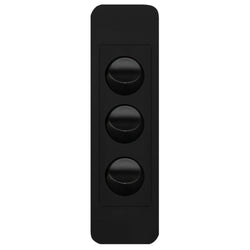Hager Allure Architrave 3 Gang Matt Black