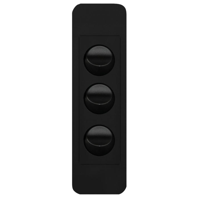 Hager Allure Architrave 3 Gang Matt Black