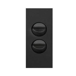 Hager Finesse Architrave 2 Gang Matt Black