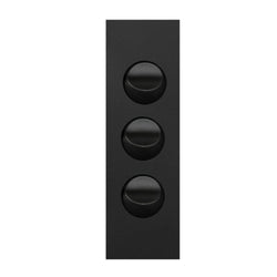 Hager Finesse Architrave 3 Gang Matt Black