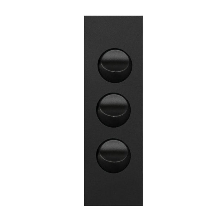 Hager Finesse Architrave 3 Gang Matt Black