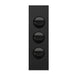 Hager Finesse Architrave 3 Gang Matt Black